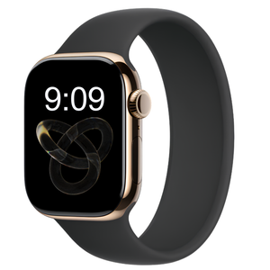 Apple Watch Series 10 42mm Titanium GPS + Cellular Gold with Black Sport Band - Premium Pre-owned