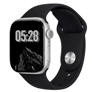 Apple Watch Series 10 46mm Aluminium GPS + Cellular Silver with Black Sport Band (100% Battery) - Premium Pre-owned
