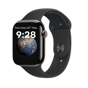 Apple Watch Series 10 46mm Titanium GPS + Cellular Slate with Black Sport Band - Good Pre-owned