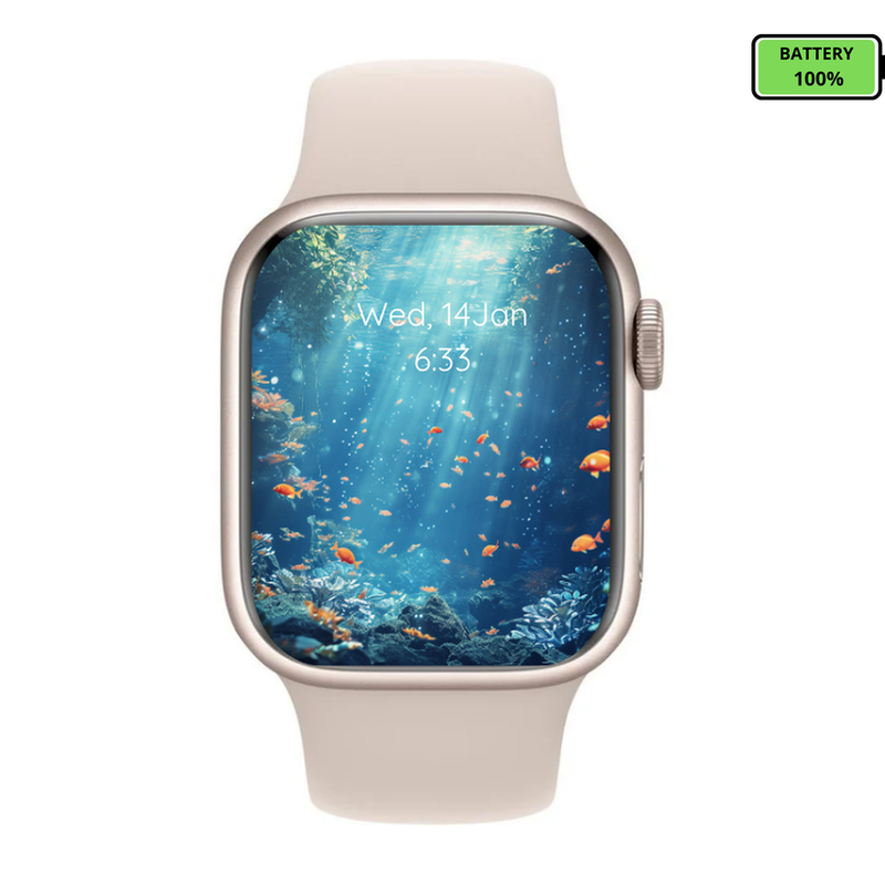 Apple Watch Series 9 45MM Aluminium GPS Starlight - Excellent - Pre-owned (Battery 100%)