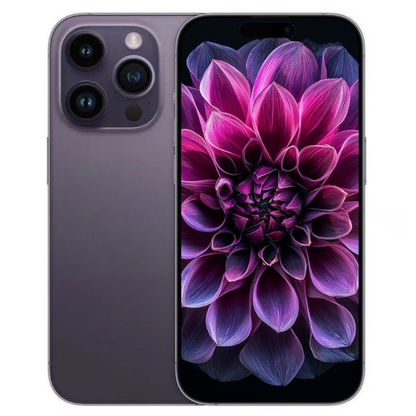 Apple iPhone 14 Pro 5G 256GB Deep Purple (New Battery) - Good Refurbished -eSIM Model
