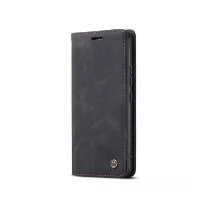 Caseme Magnetic Flip PU Leather Wallet Case for iPhone 6P / 7P / 8P - Black