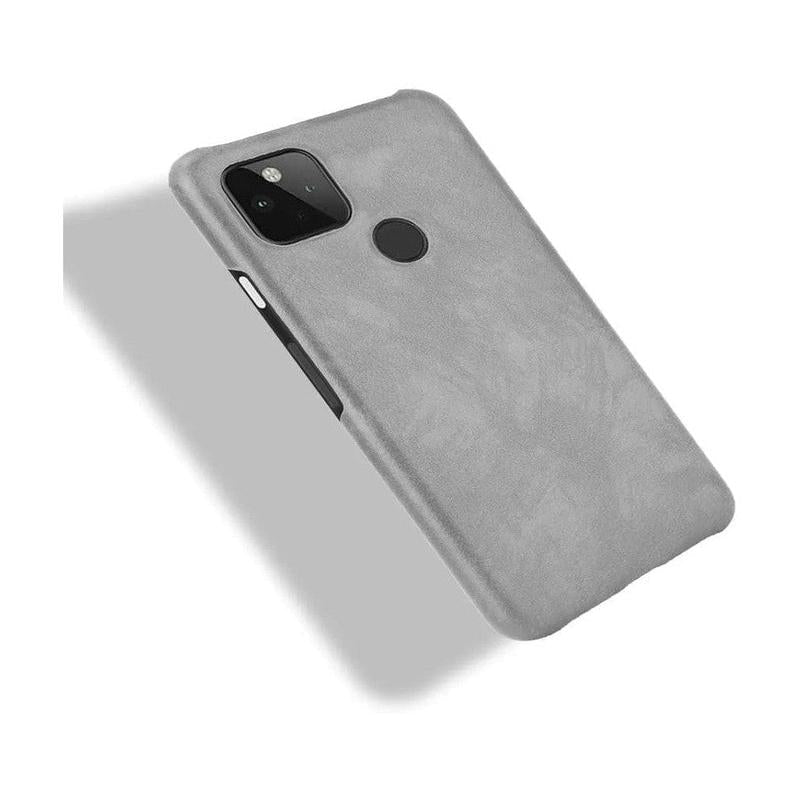 Hard Leather Case for Google Pixel 5 - Grey