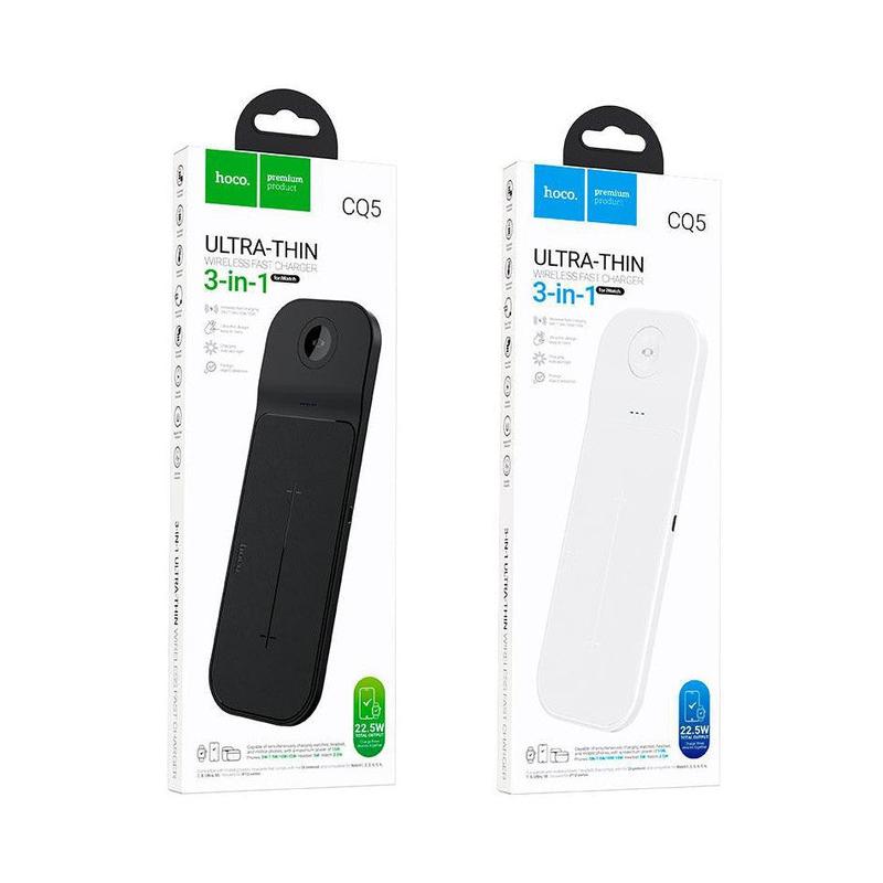 Hoco 3 in 1 CQ5 Wireless Fast Charger White- Brand New