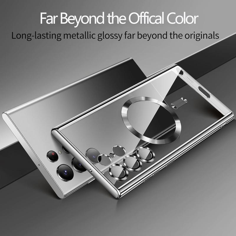 KingLink Luxury MagSafe Case Silver – For Samsung S25 Ultra
