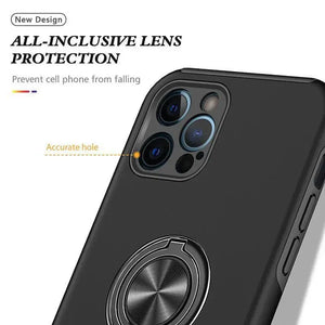 Kinglink Mag Ring Case with Kickstand MagSafe for iPhone 16 - Black