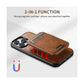 Magnetic Card Slots PU Leather Case for iPhone 15 - Blue