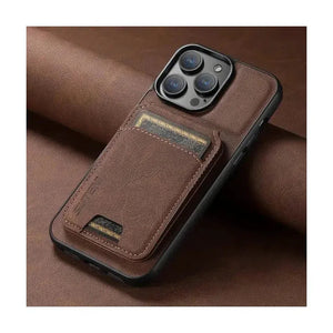 PU Leather Case With Card Slots for iPhone 12 / 12 Pro - Brown