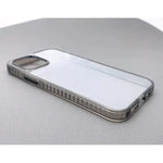 Premium TPU Scratch Resistant Case with Black Crystal Glitter Frame for iPhone 12 Pro Max / iPhone 13 Pro Max- Clear