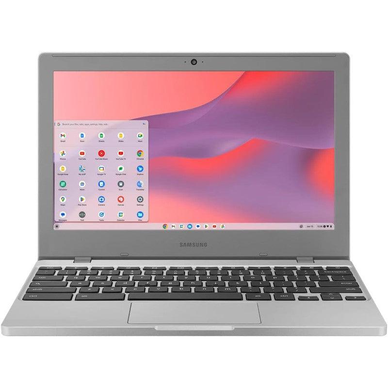 Samsung Chromebook 4 11.6-inch Intel Celeron N4000 8GB 64GB Platinum Titan (100% Battery) - Good Pre-owned