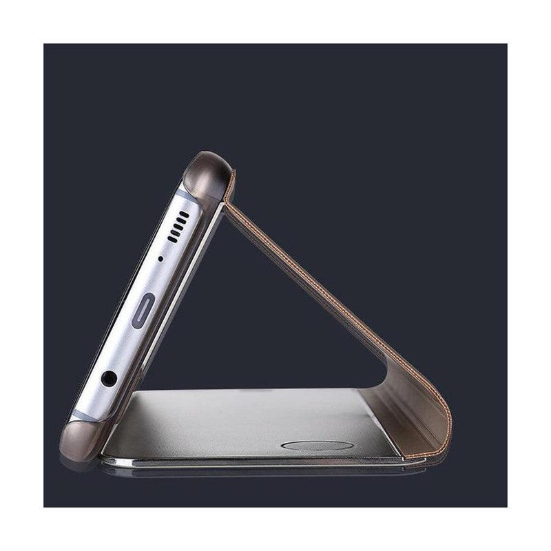 Smart Mirror Flipping Mobile Phone Case for Samsung Galaxy S10e - Black
