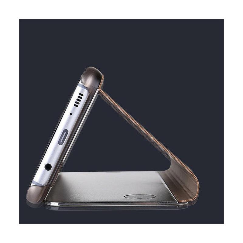 Smart Mirror Flipping Mobile Phone Case for Samsung Galaxy S8+ - Gold