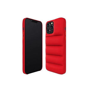 Soft Puffer Jacket Style Mobile Phone Case for iPhone 11 Pro- Red