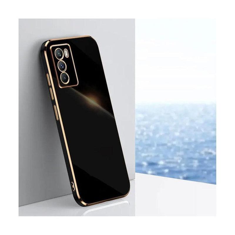 Straight Edge Soft Shell Mobile Phone Case for Samsung Galaxy A53 - Black