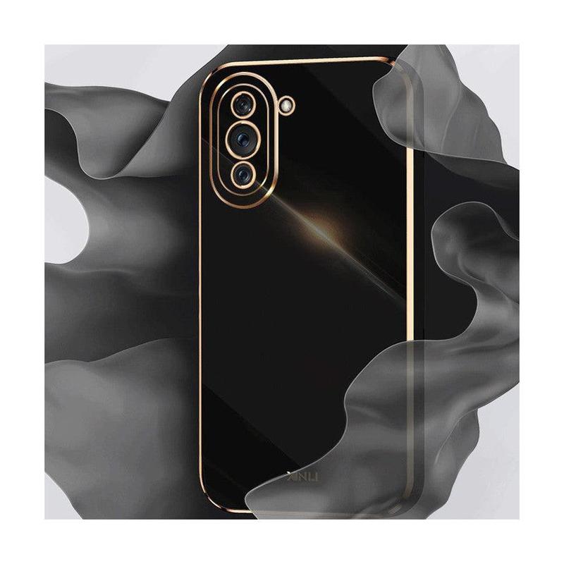 Straight Edge Soft Shell Mobile Phone Case for Samsung Note 10+ - Black