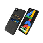 Textured Fabric Luxury Case With Card Holder Slot for Google Pixel 6