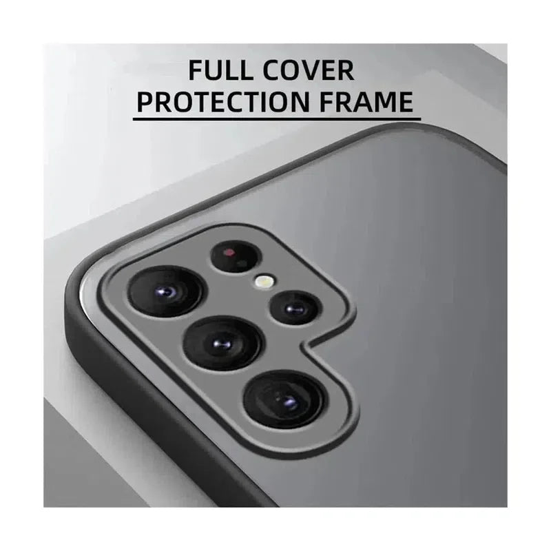 Transparent Clear Matte Case For Samsung S10- Black