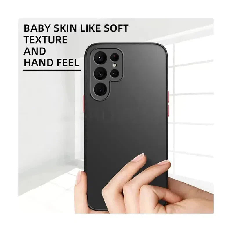Transparent Clear Matte Case For Samsung S20 - Black