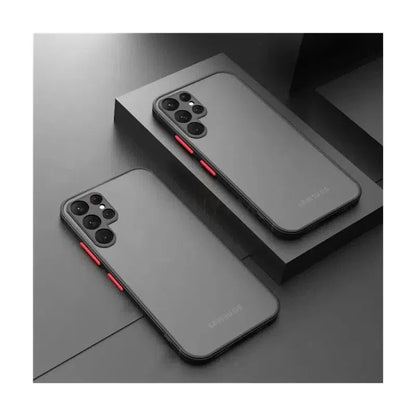 Transparent Clear Matte Case For Samsung S20 - Black