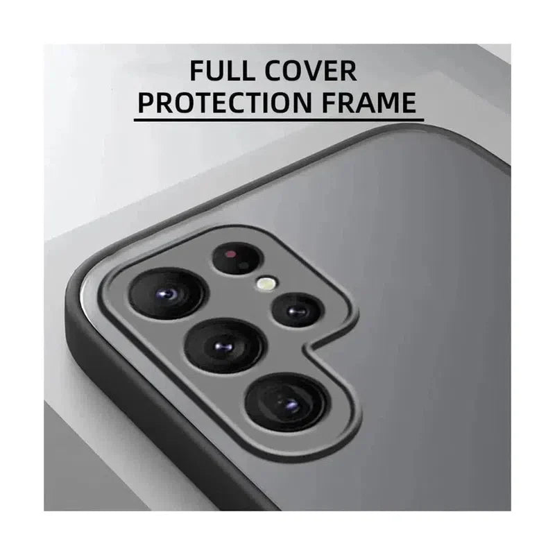 Transparent Clear Matte Case For Samsung S21 Plus- Black