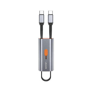 USAMS 4 IN 1 Storage Data USB Cable Set Universal Charging Cord Box 60W PD Fast Charging Cable for Laptops