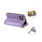 Zipper Wallet Mobile Phone Case for Apple iPhone 13 Pro Max with Wrist Strap - Wine